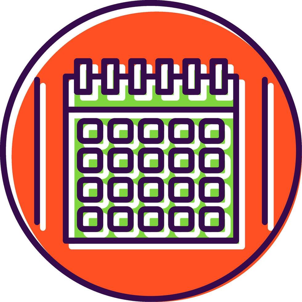 Calendar Filled  Icon vector