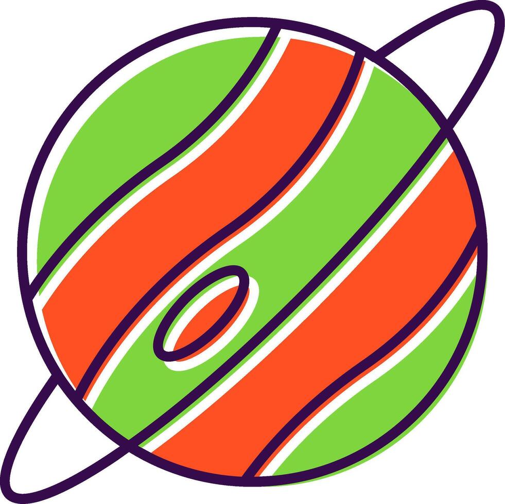 Planet Filled  Icon vector