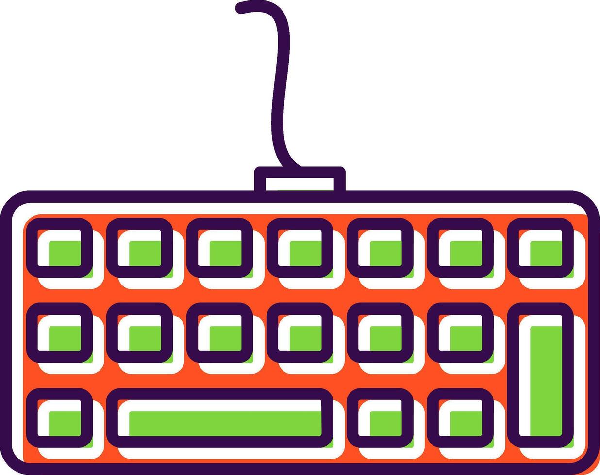 Keyboard Filled  Icon vector