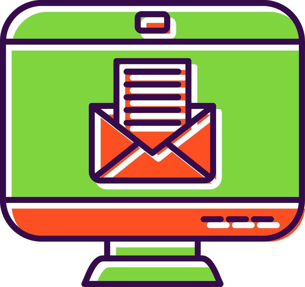 Envelope Filled  Icon vector