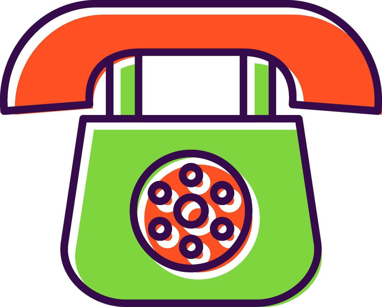 telephone Filled  Icon vector