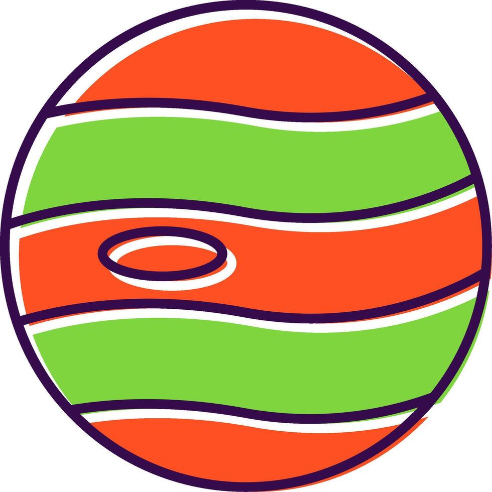 Planet Filled  Icon vector