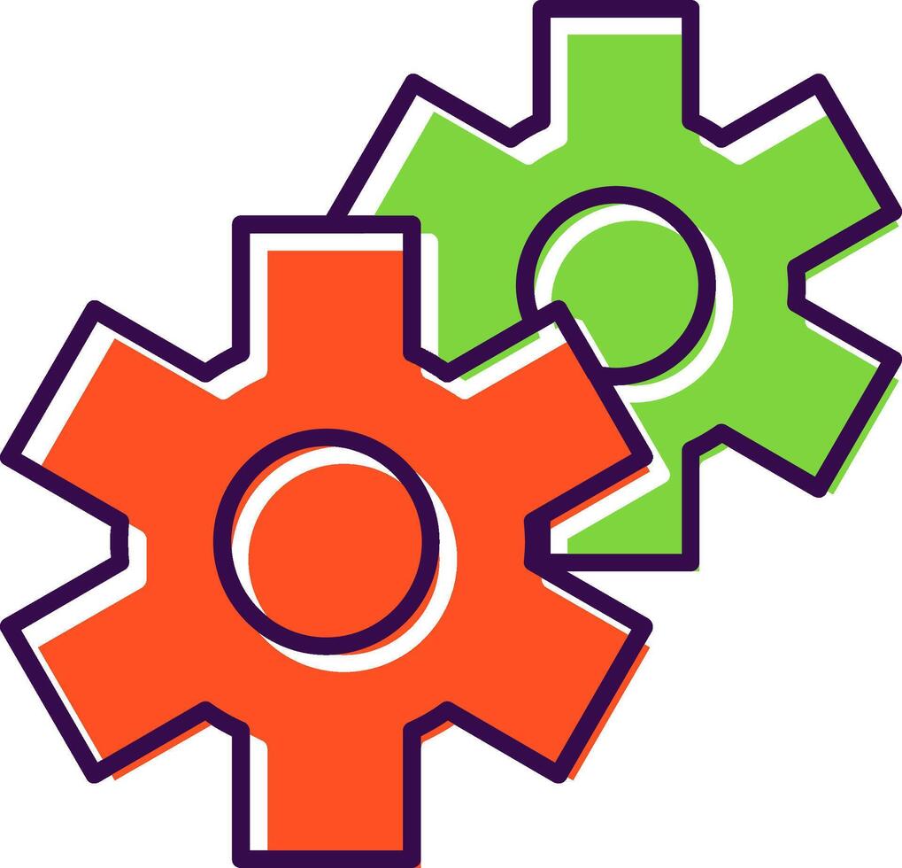 Setting Filled  Icon vector