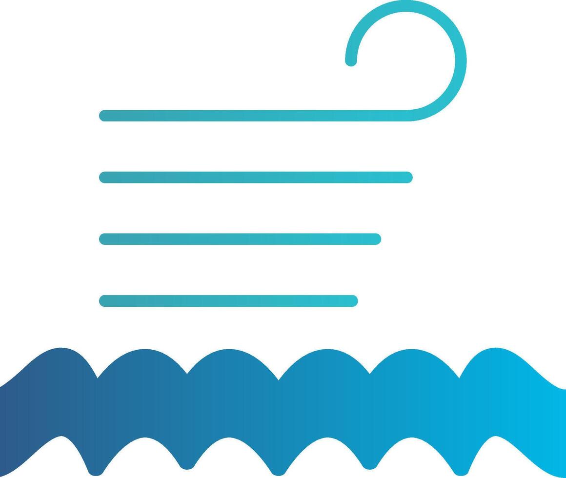 Calm Flat Gradient  Icon vector