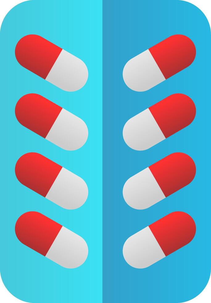 Pill Flat Gradient  Icon vector