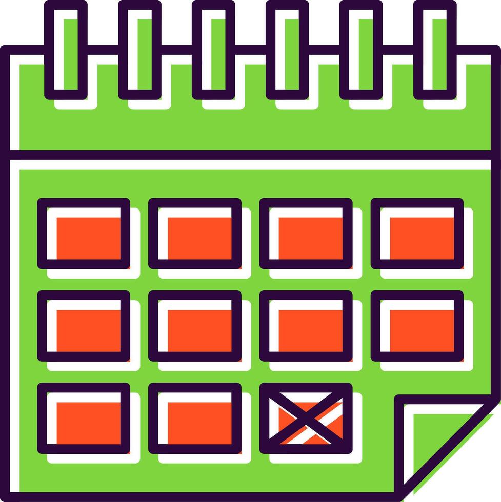 Date Filled  Icon vector