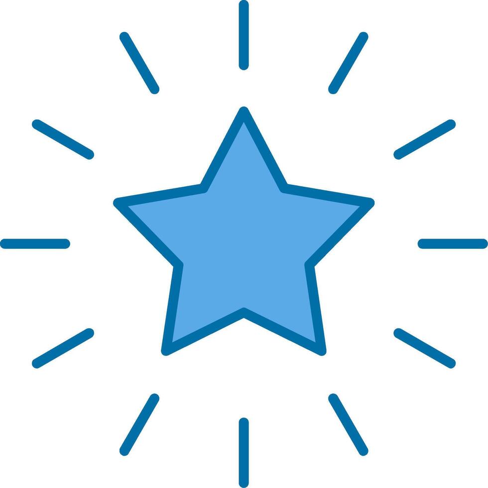 Star Filled Blue  Icon vector