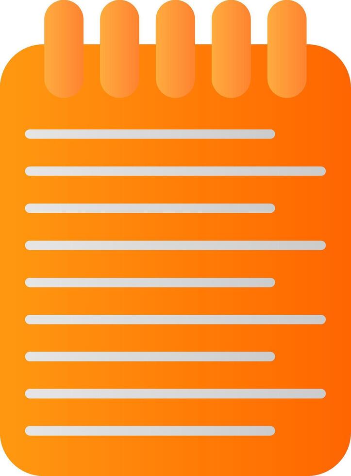 List Flat Gradient  Icon vector