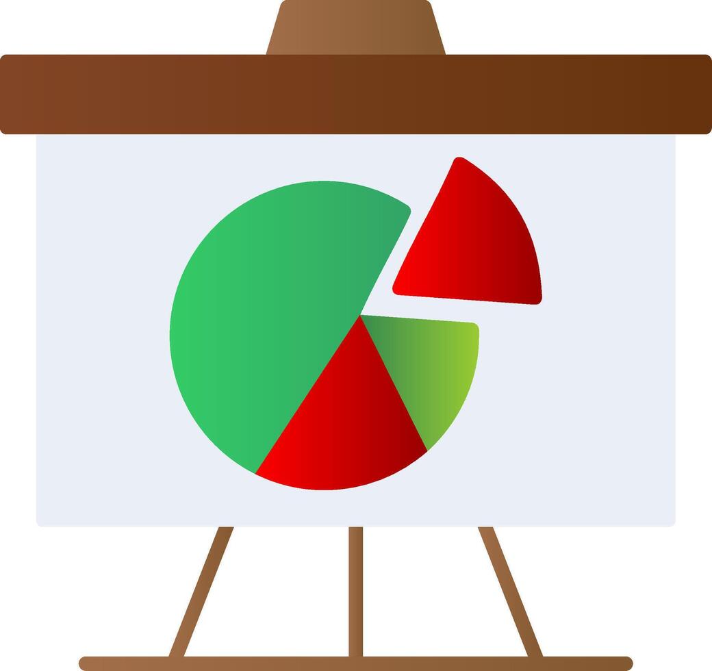 analítica plano degradado icono vector