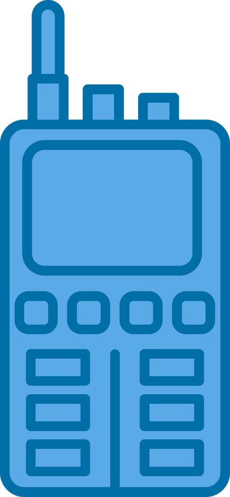 Walkie Talkie Filled Blue  Icon vector