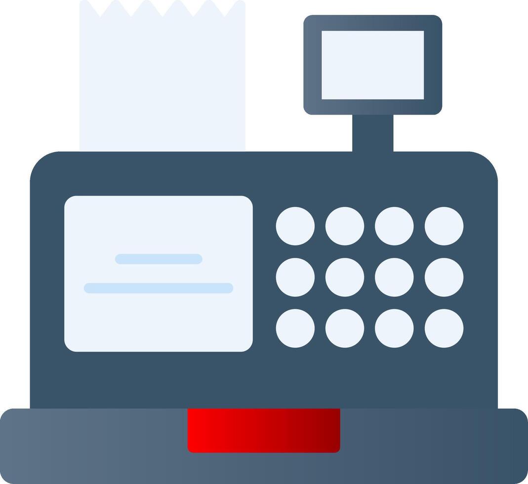 Cash Register Flat Gradient  Icon vector