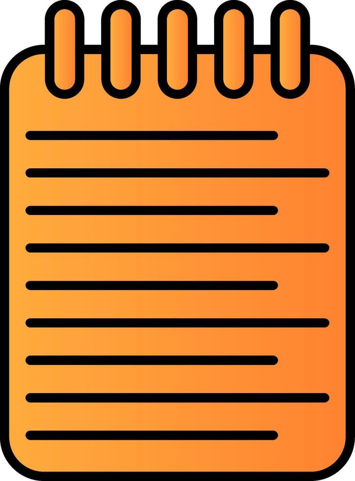 List Line Filled Gradient  Icon vector