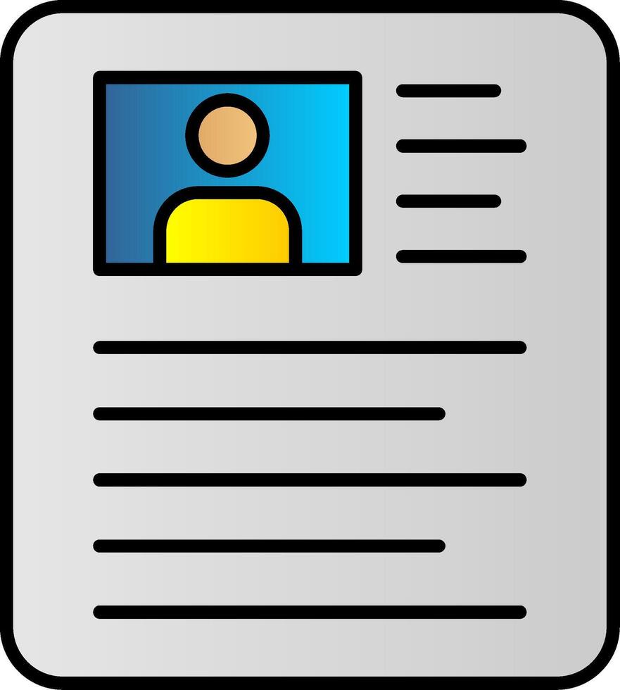 Portfolio Line Filled Gradient  Icon vector