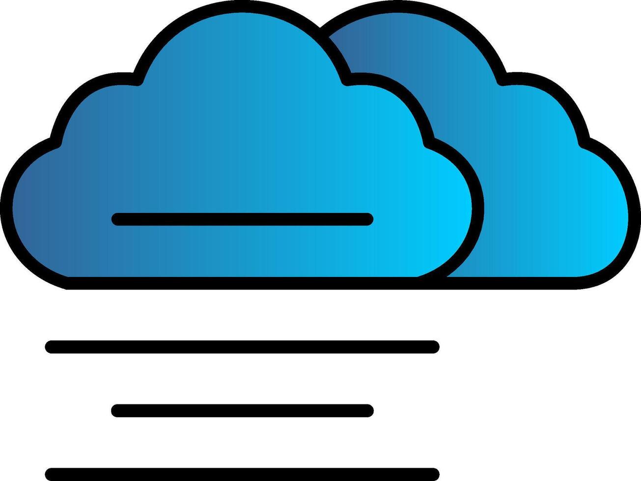 Mist Line Filled Gradient  Icon vector