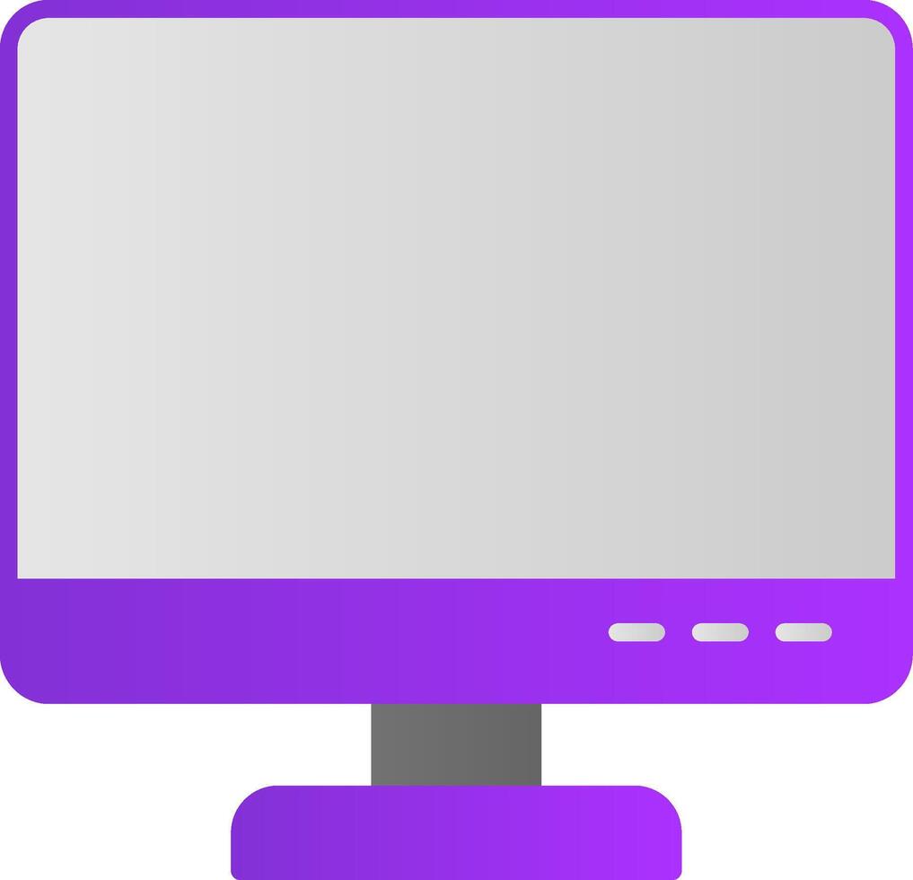 Computer Flat Gradient  Icon vector