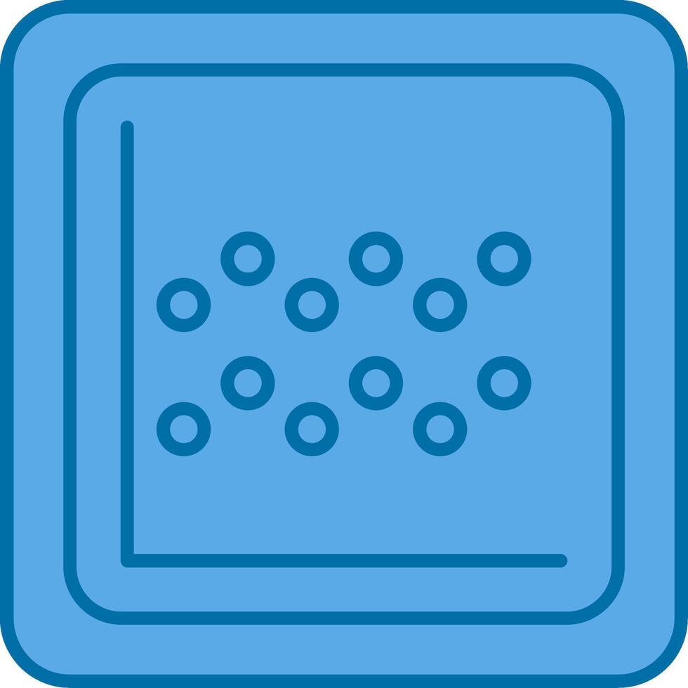 Chart Filled Blue  Icon vector