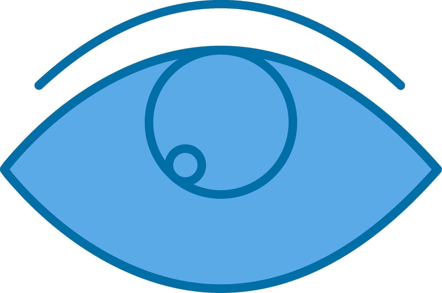 Eye Filled Blue  Icon vector