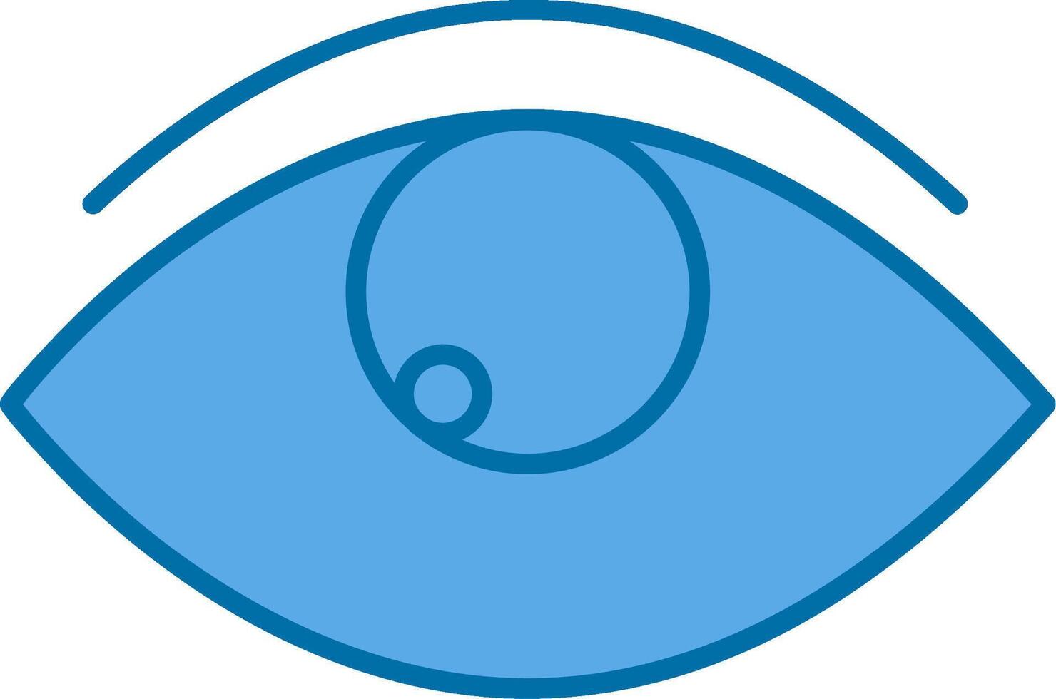 ojo lleno azul icono vector