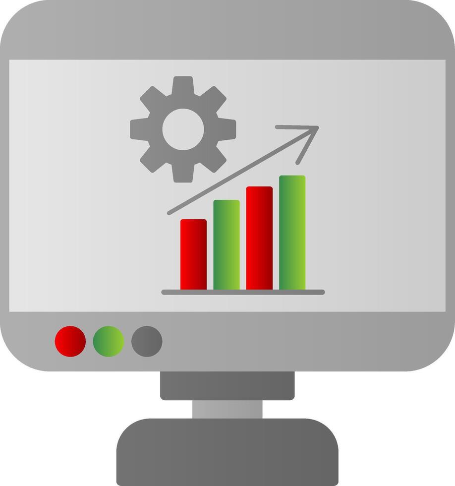 Growth Flat Gradient  Icon vector