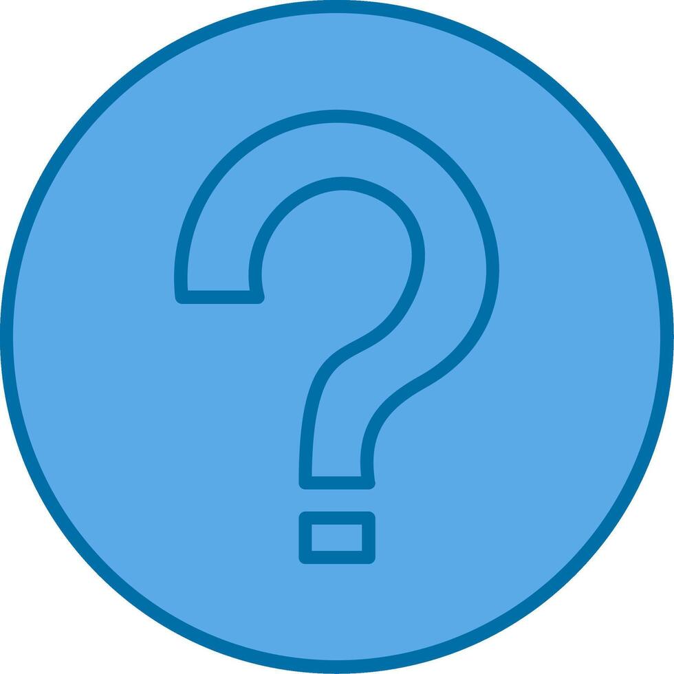 Question Filled Blue  Icon vector