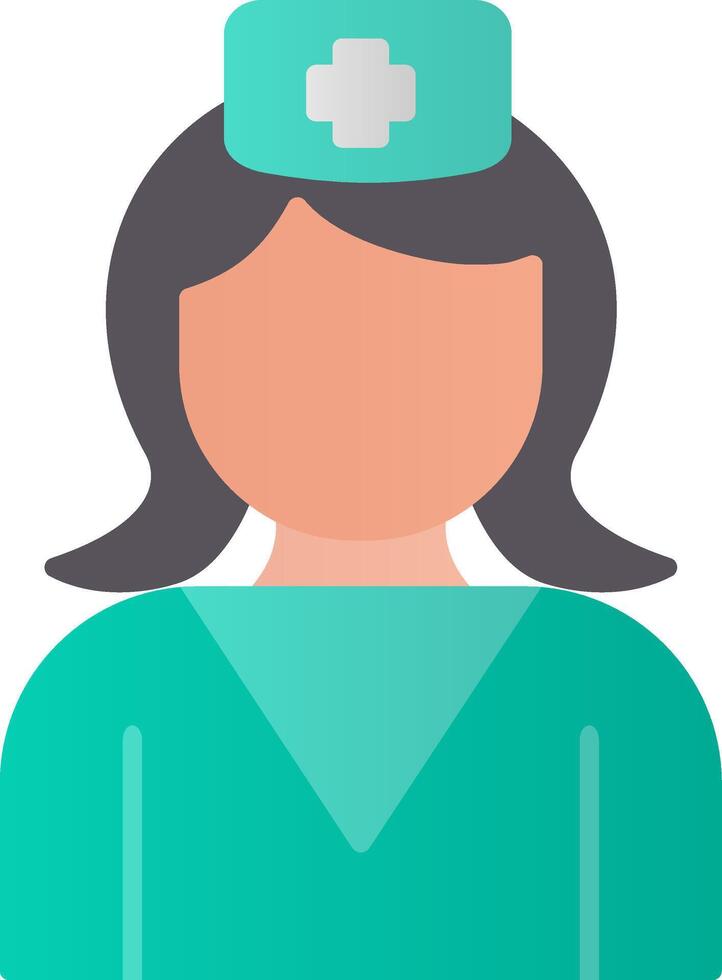 Nurse Flat Gradient  Icon vector