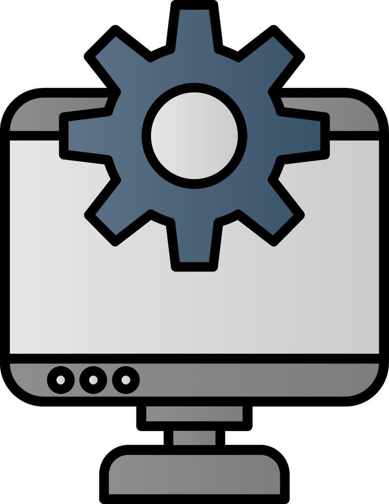 Development Line Filled Gradient  Icon vector
