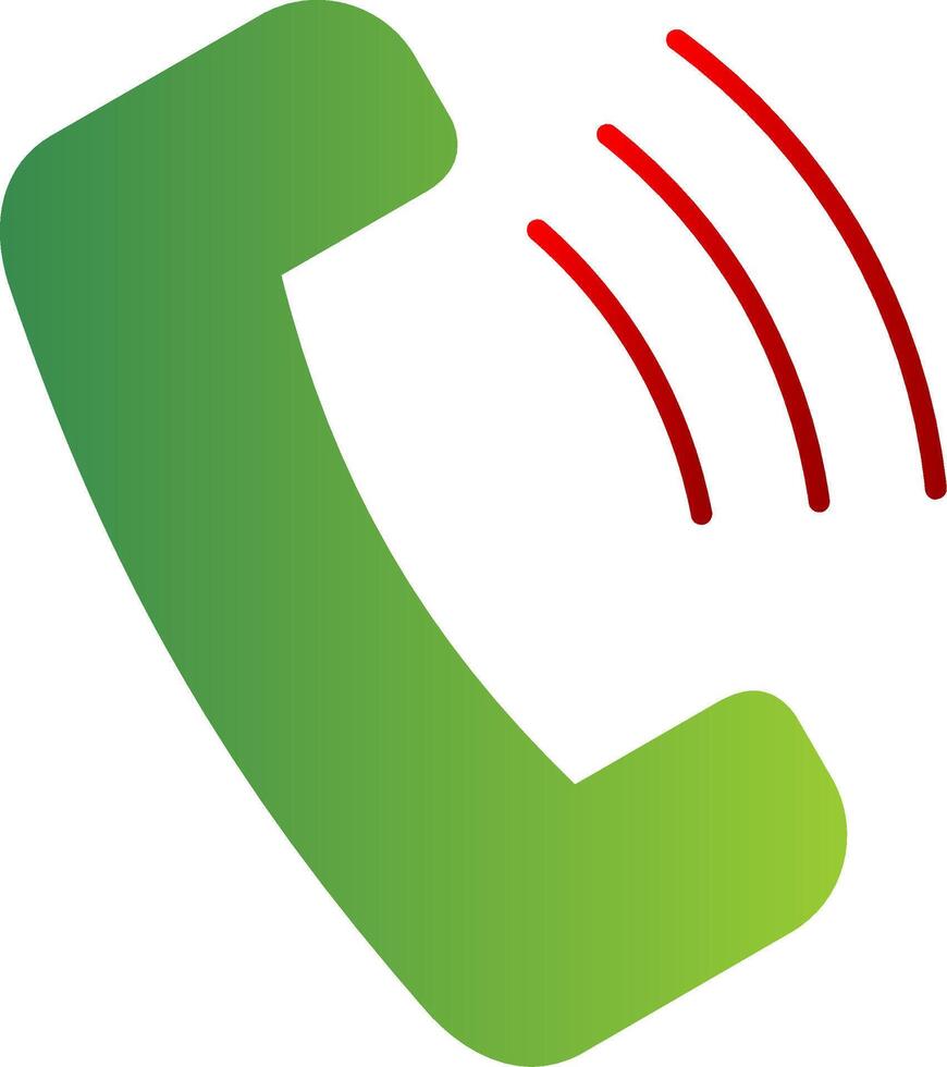 Phone Call Flat Gradient  Icon vector