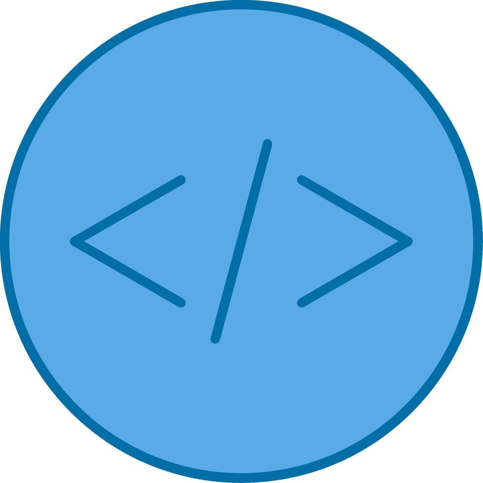 Coding Filled Blue  Icon vector