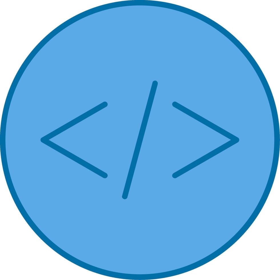 Coding Filled Blue  Icon vector