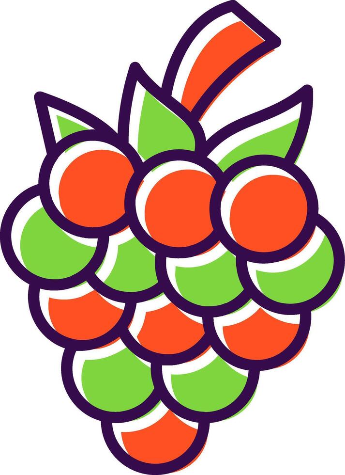 Blackberry Filled  Icon vector