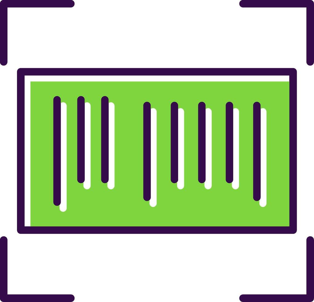 Barcode Filled  Icon vector