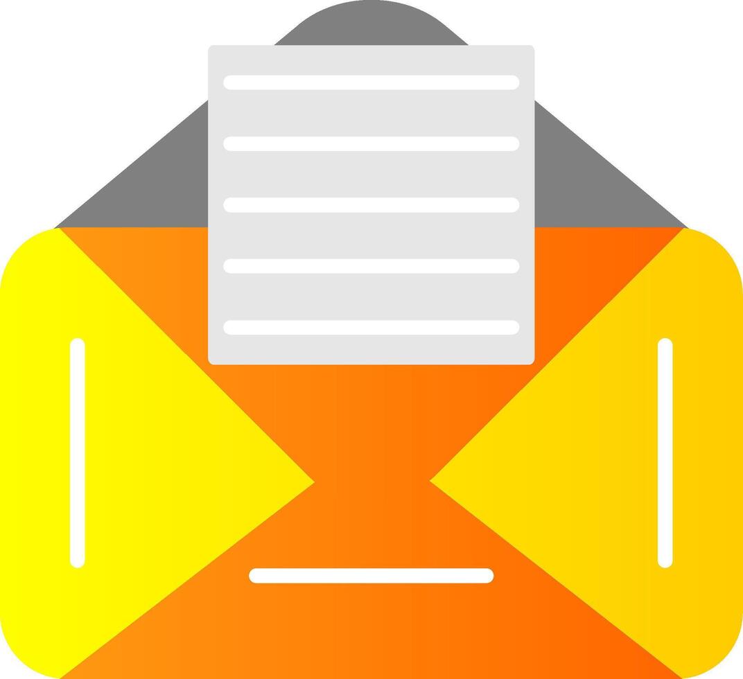 Email Flat Gradient  Icon vector