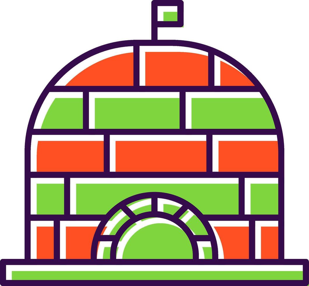 Igloo Filled  Icon vector
