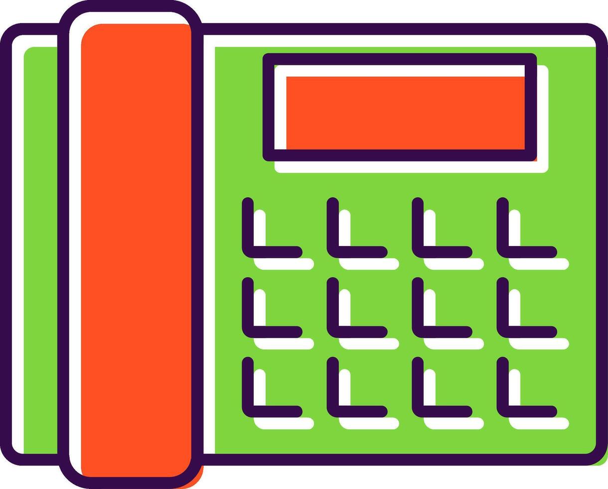 Telephone Filled  Icon vector