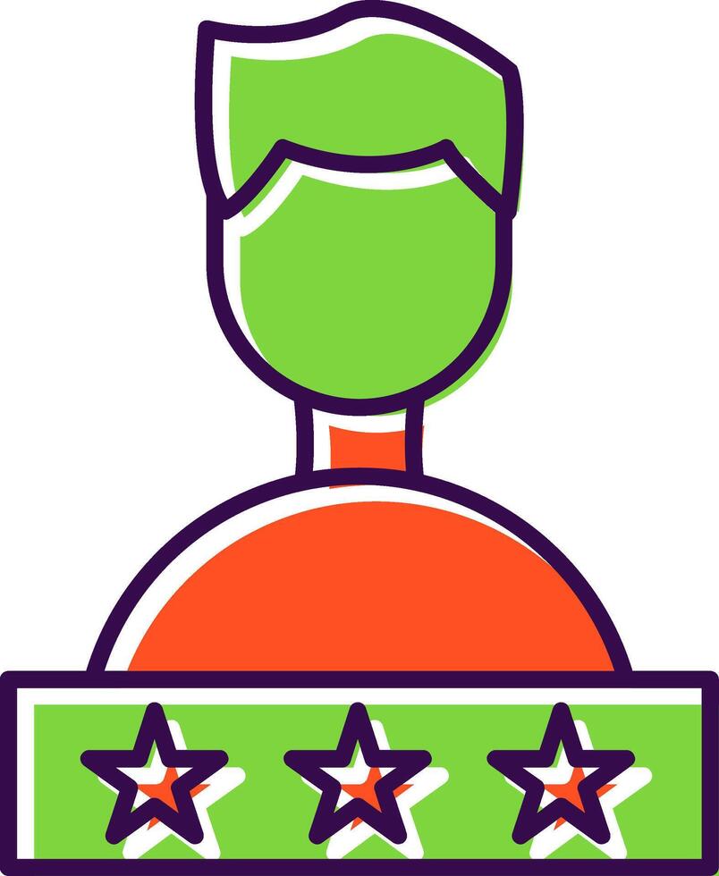 Satisfaction Filled  Icon vector