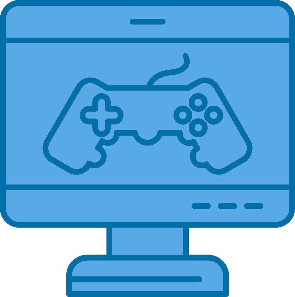 Game Filled Blue  Icon vector