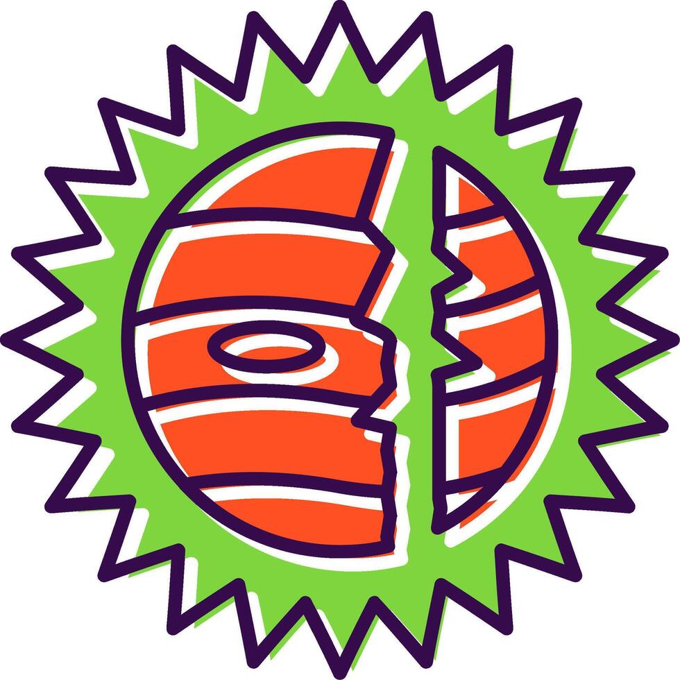 Destroyed Filled  Icon vector