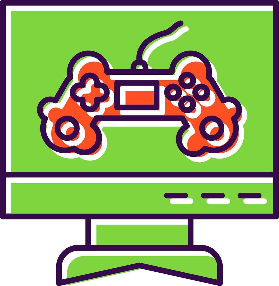 Space Gaming Filled  Icon vector