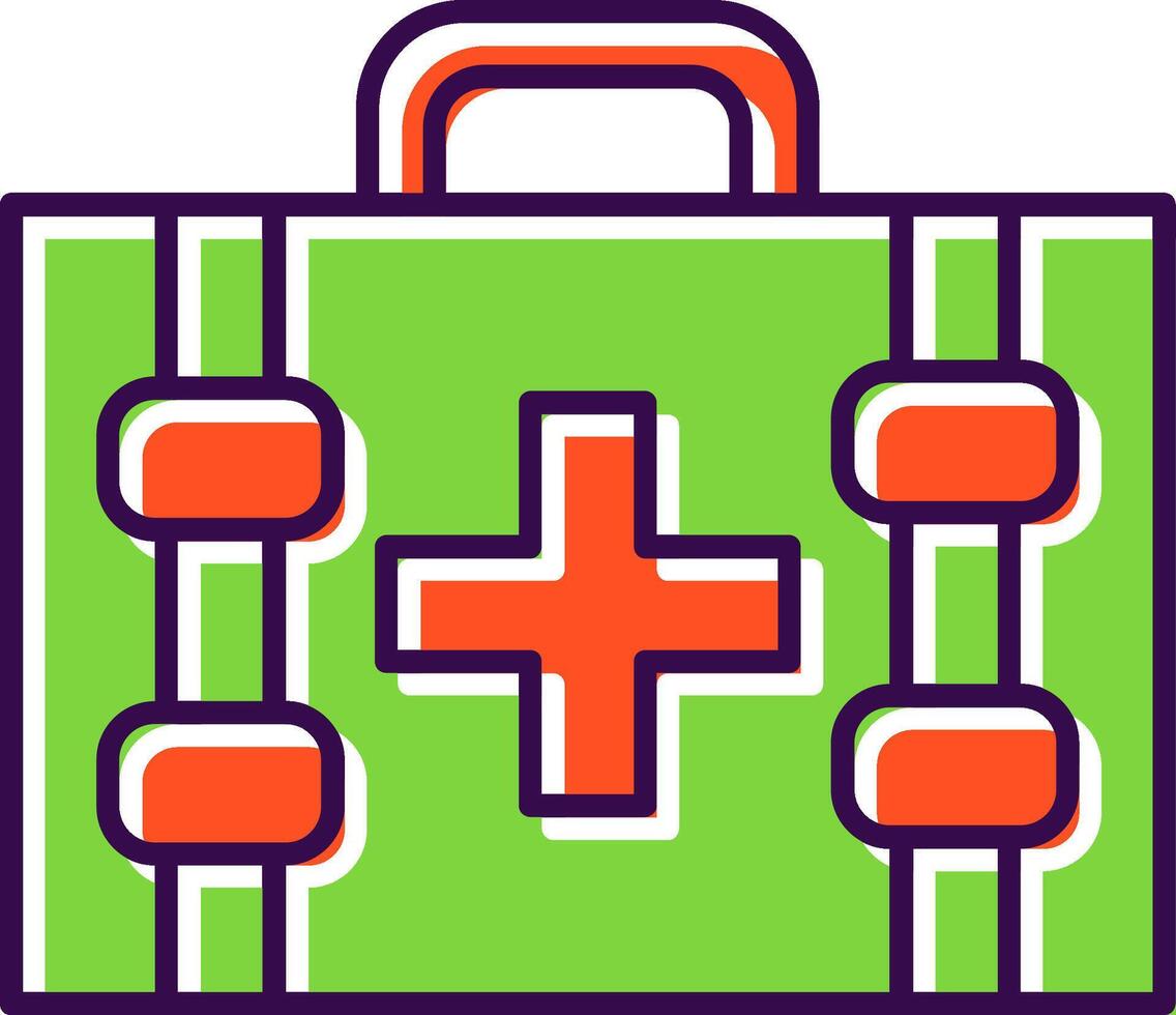 First Aid Kit Filled  Icon vector