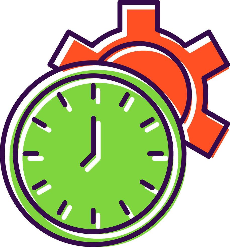 Time Management Filled  Icon vector