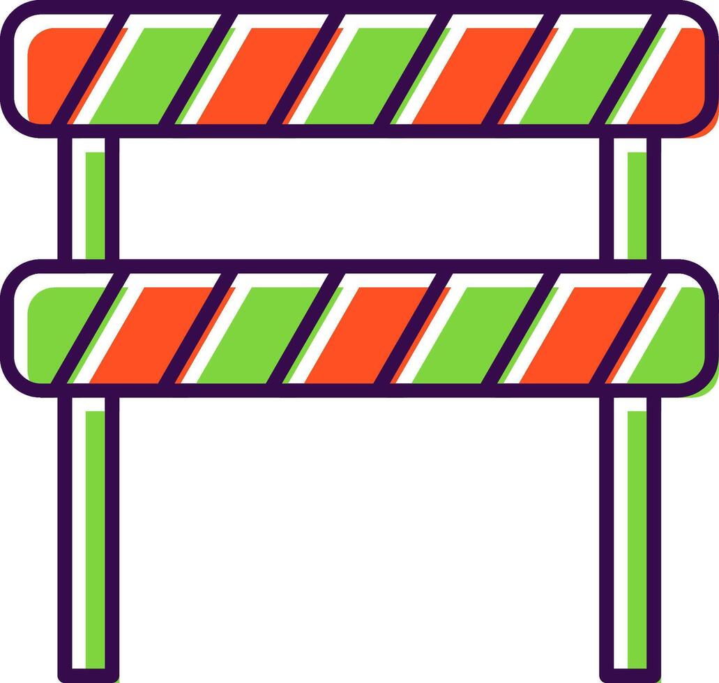 Road Block Filled  Icon vector