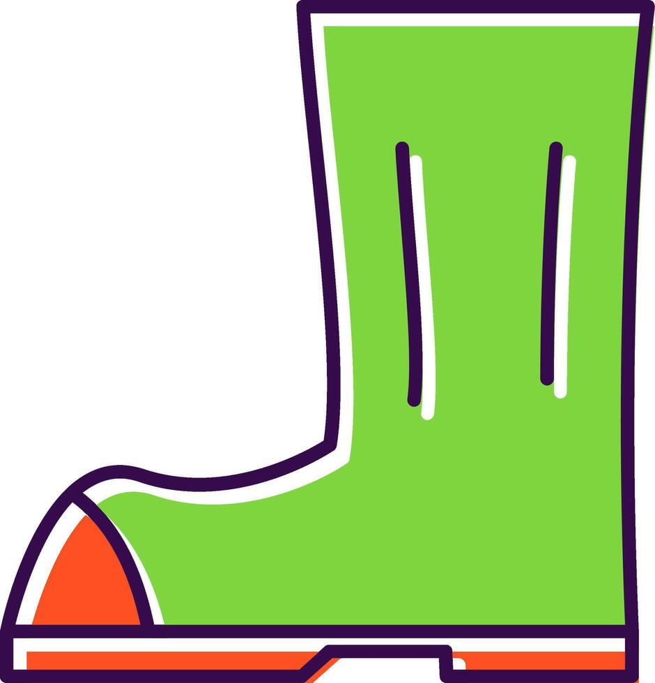 Boot Filled  Icon vector