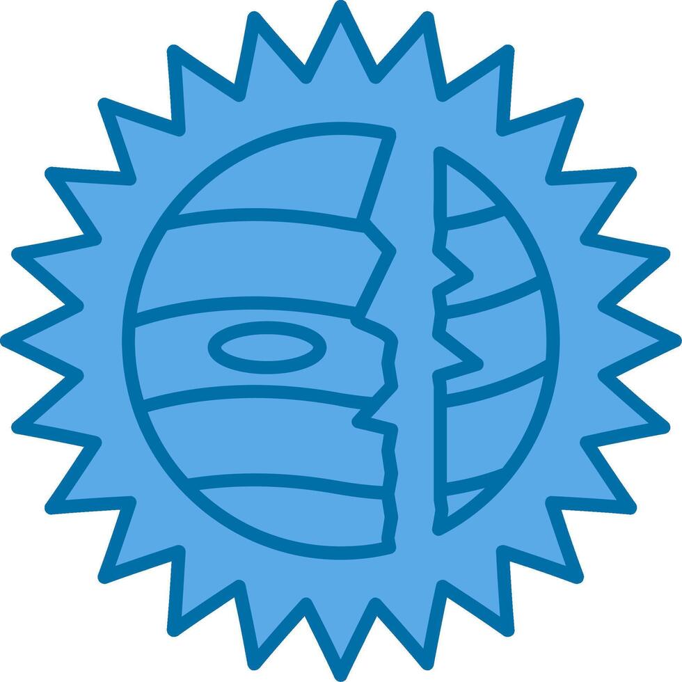 Destroyed Filled Blue  Icon vector