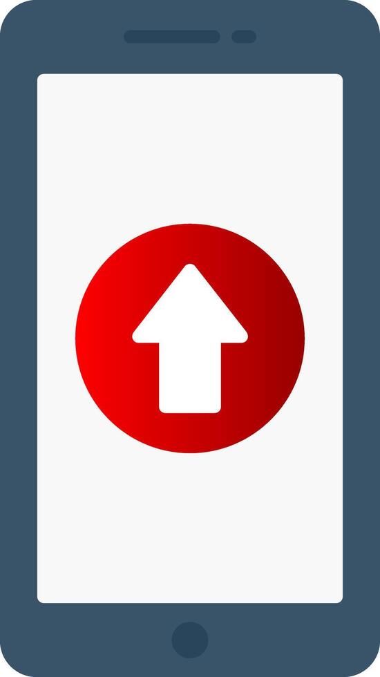 Upload Flat Gradient  Icon vector
