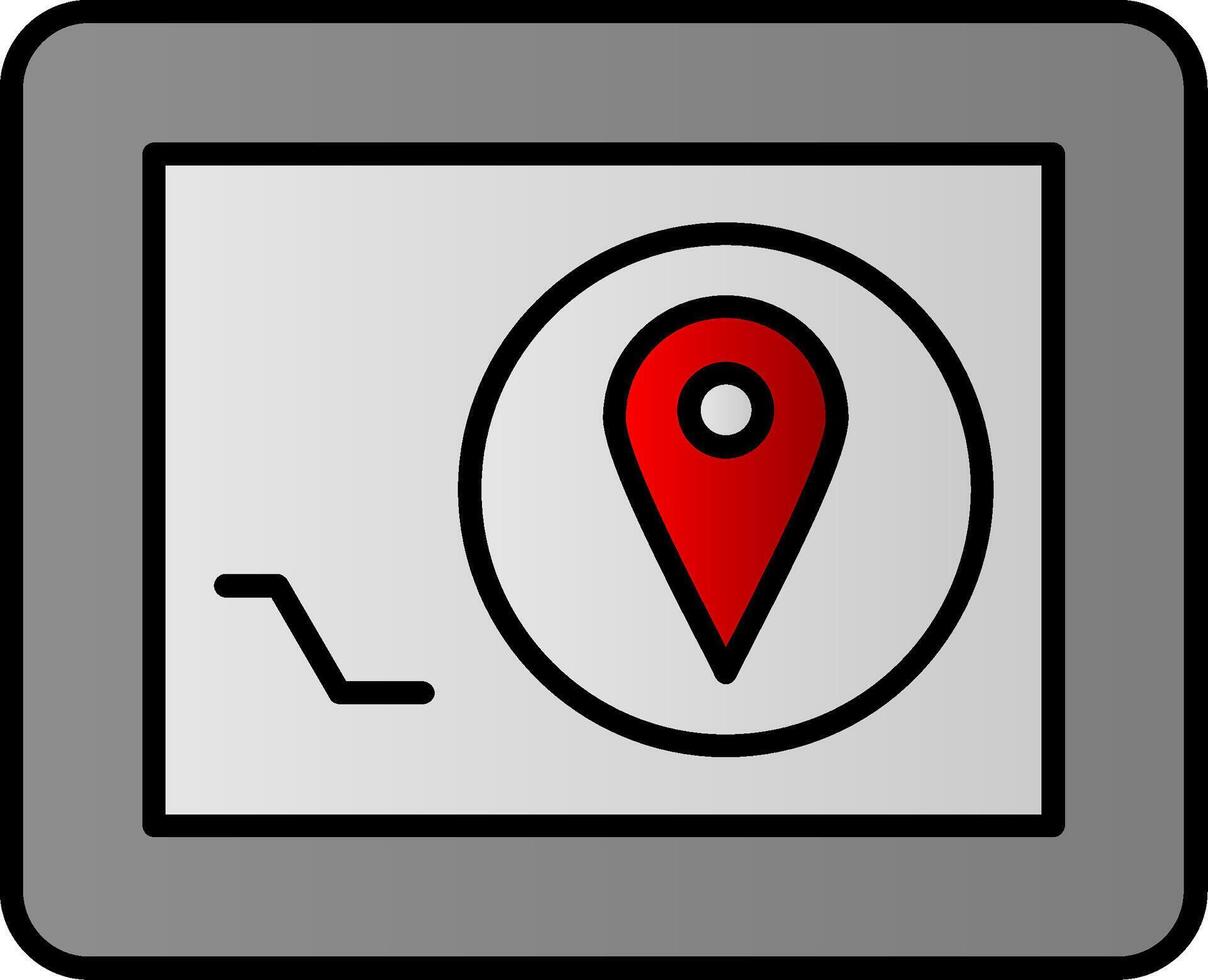 Navigator Device Line Filled Gradient  Icon vector