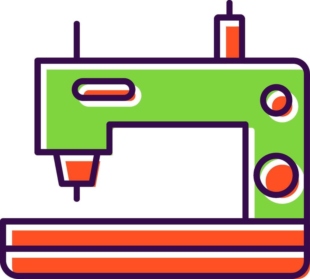 Sewing Machine Filled  Icon vector