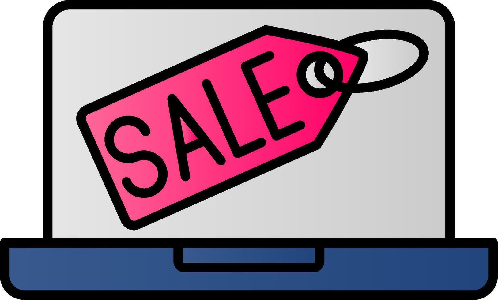 Laptop Line Filled Gradient  Icon vector