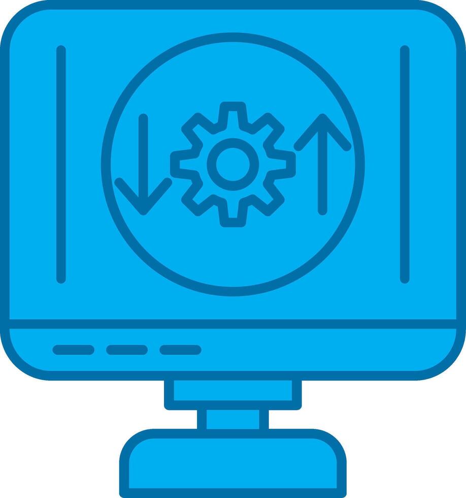 Process Filled Blue  Icon vector