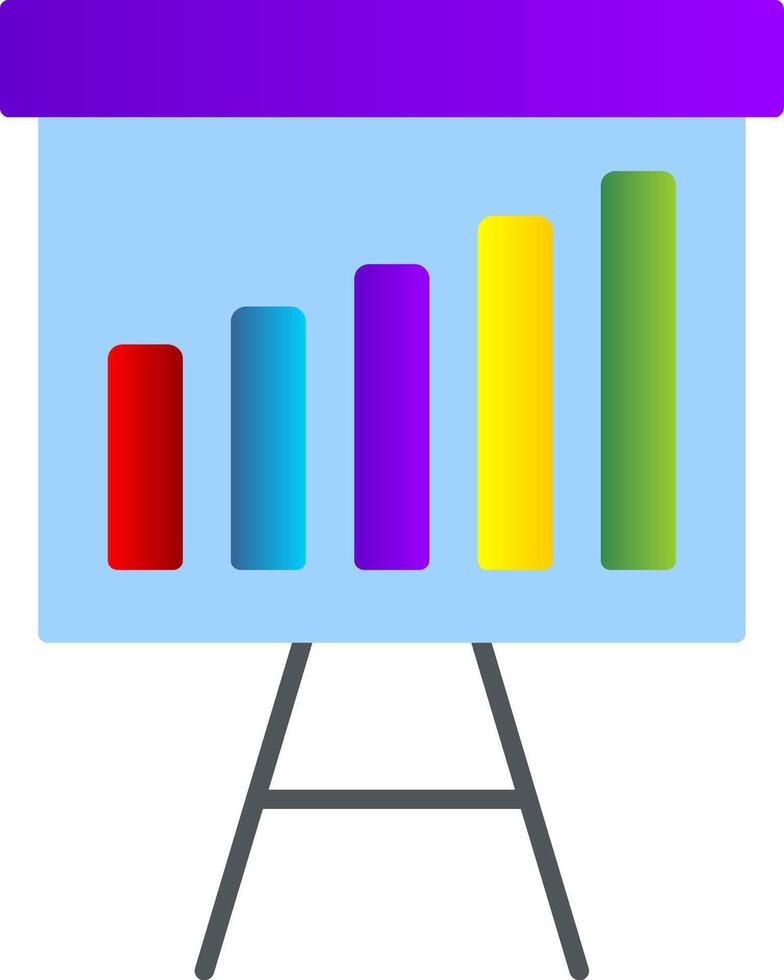 Presentation Flat Gradient  Icon vector
