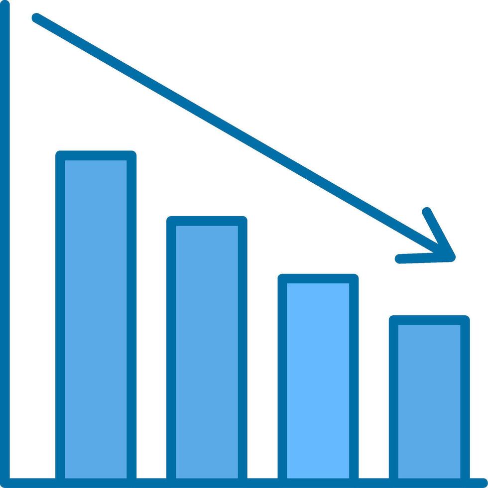 Loss Filled Blue  Icon vector